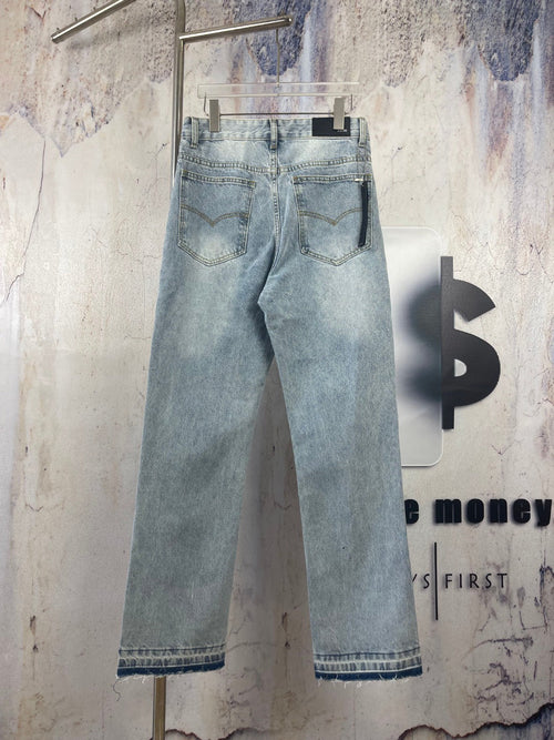 AMIRI Ornamental Stud Embellished Light‑Wash Flared Denim Jeans