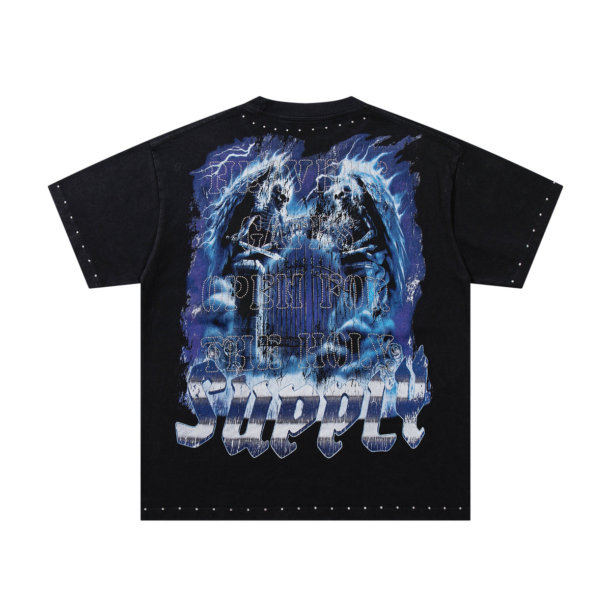 SUPPLY Dragon Heart Graphic Oversized Black T-Shirt
