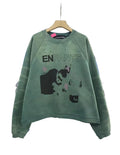 ERD Washed Green Cropped Sweatshirt