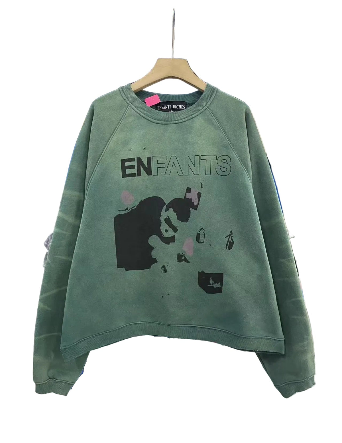 ERD Washed Green Cropped Sweatshirt