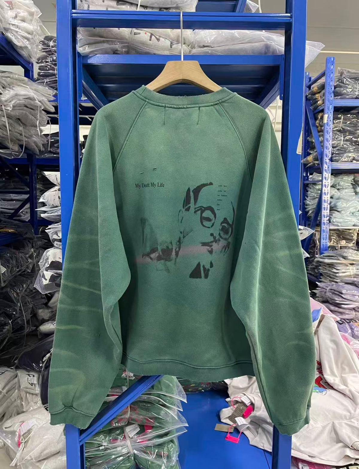 ERD Washed Green Cropped Sweatshirt